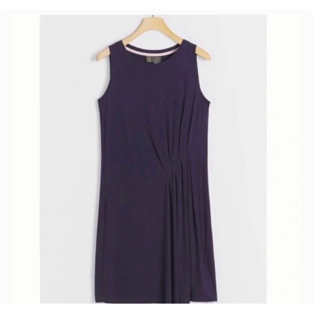 NWT anthropologie Saturday Sunday navy sleeveless pleated side t shirt dress
